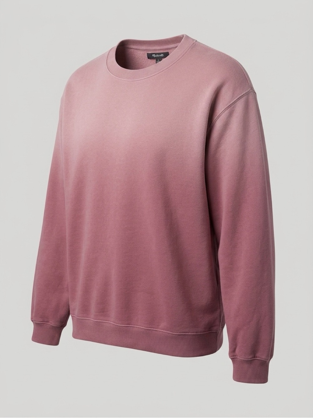 Madewell Ombre Crewneck Sweatshirt - Mauve Pink